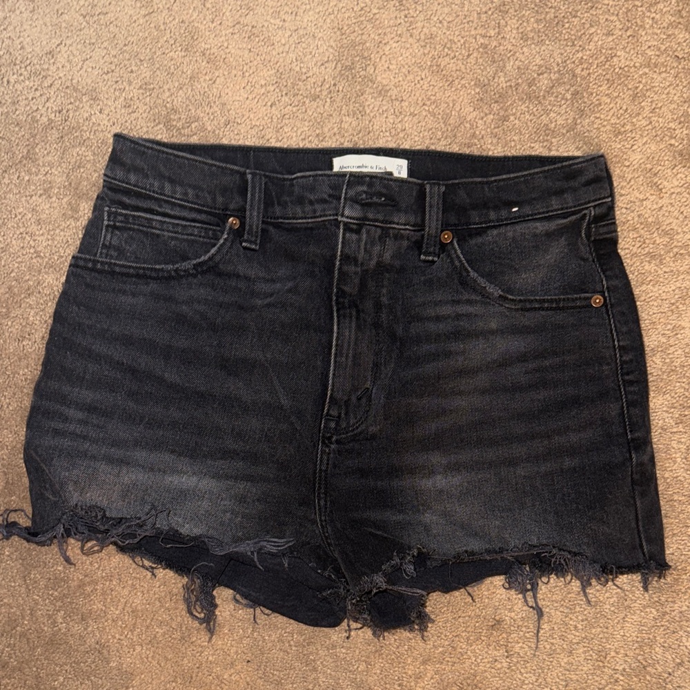 Black Distressed Shorts